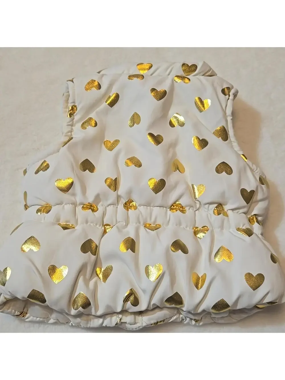 Healthtex White Vest with Gold Hearts Size Newborn